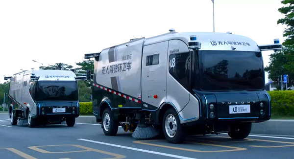 The Robosweeper Is An Autonomous EV Truck Designed To Clean And Sanitize Public Roads